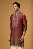 Buy Burgundy Kurta Set for Men Online India | Mahavir NX