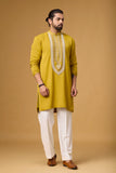 Mustard Royale Embroidered Kurta Set