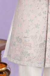 Royal Blush Floral Embroidered Indo Western for Men