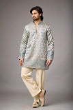 Ivory Geometric Heritage Embroidered Kurta Set