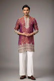 Maroon Royale Embroidered Kurta with Stole