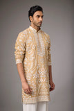 Sandstone Gold Floral Heritage Kurta Set