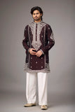 Regal Maroon Heritage Embroidered Kurta Set