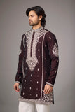 Regal Maroon Heritage Embroidered Kurta Set