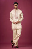 Ivory Rosé Heritage Embroidered Kurta Set