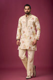 Ivory Floral Heritage Embroidered Kurta Set