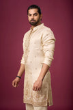 Ivory Regal Ornate Embroidered Kurta Set