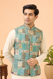 Aqua Printed Koti for Men