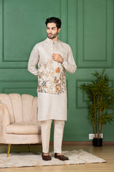 Men Linen Kurta Set