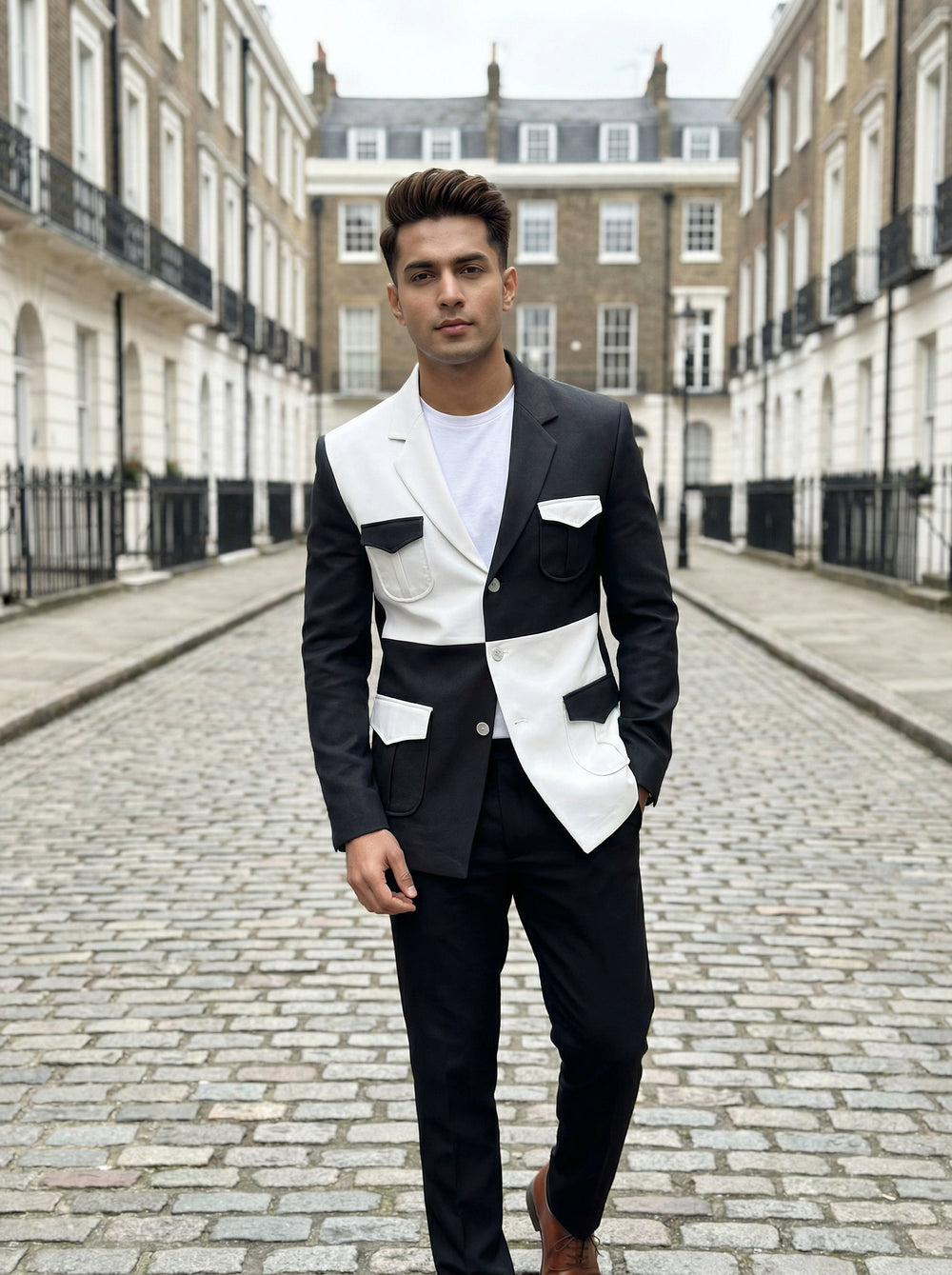 Buy white designer blazer men