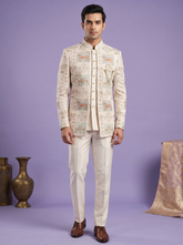 Heritage Ivory Indo Western Set