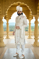 Buy groom embroidered sherwani