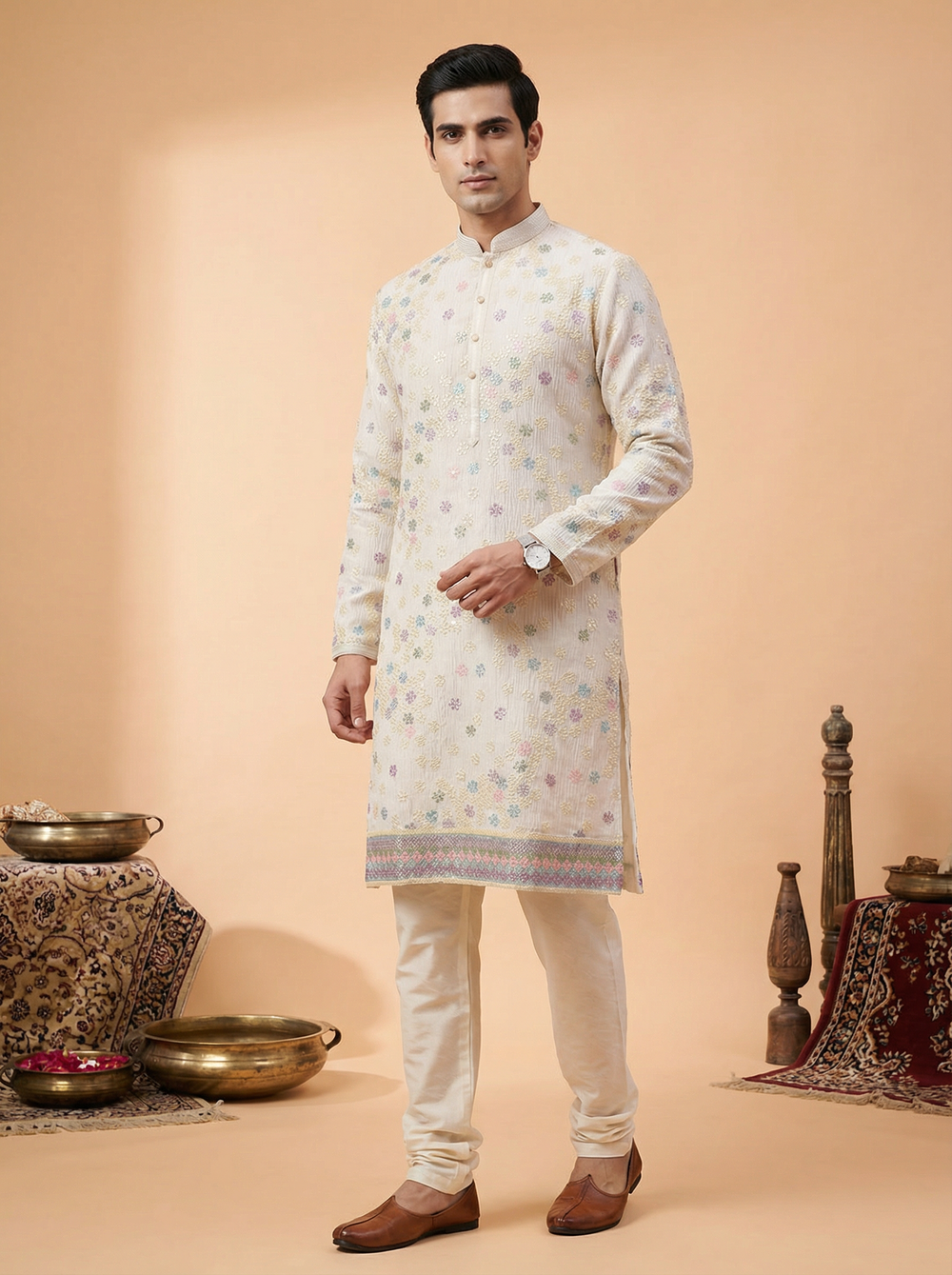 buy embroidered kurta men
