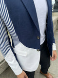 striped party blazer men