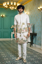 Buy men linen kurta set