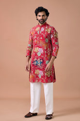 Men embroidered wedding kurta