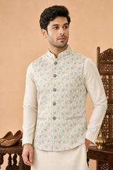 Sage Bloom Wedding Koti for Men