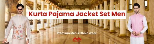 Kurta Pajama Jacket Set Men
