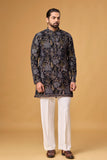 Midnight NAVY Blue Floral Embroidered Kurta Set