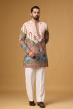 Cream Heritage Scenic Art Kurta Set