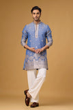 Light Blue Heritage Kurta for Men – Festive Ethnic Wear | Mahavir NX
