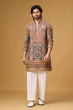 Mauve Regal Ornamental Heritage Kurta Set for Men | Mahavir NX