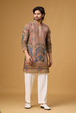 Ornamental All-Over Pattern Kurta for Men – Wedding Wear | Mahavir NX