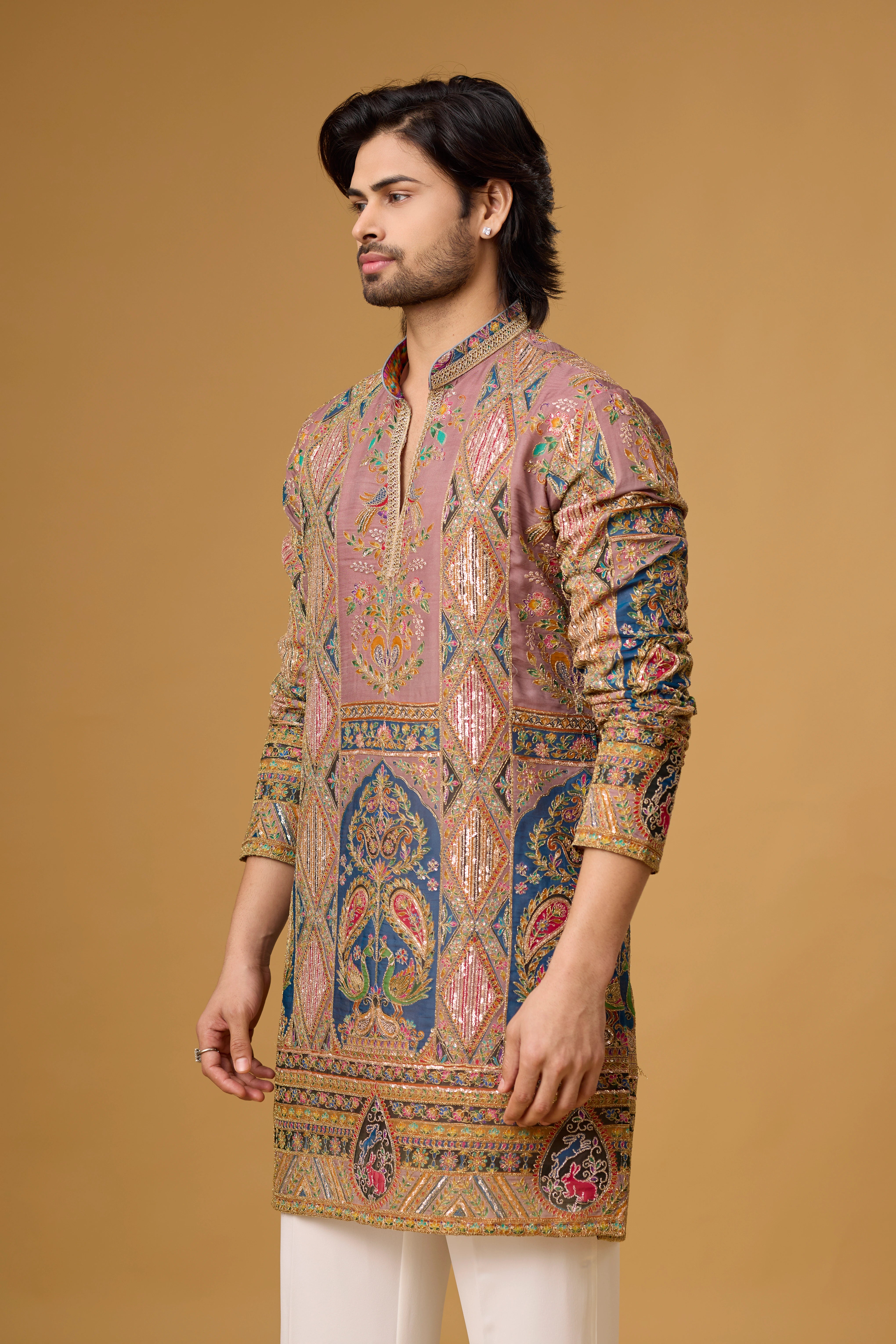 Buy Ornamental Kurta Set for Men Online India | Mahavir NX
