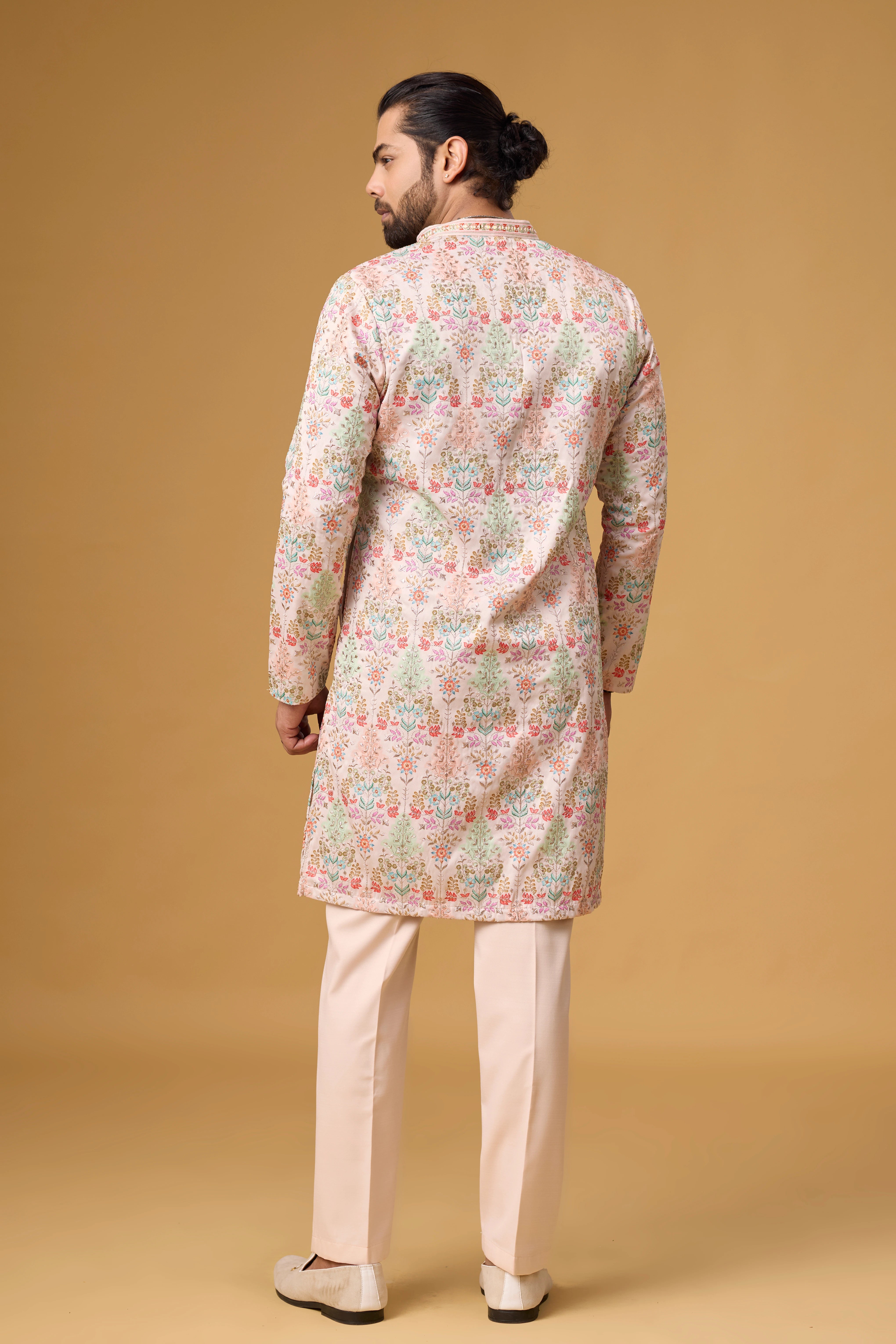 Affordable Floral Garden Kurta Set – Haldi & Engagement Wear | Mahavir NX