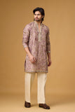 Shimmering Zari Embroidered Kurta for Men – Reception Wear | Mahavir NX