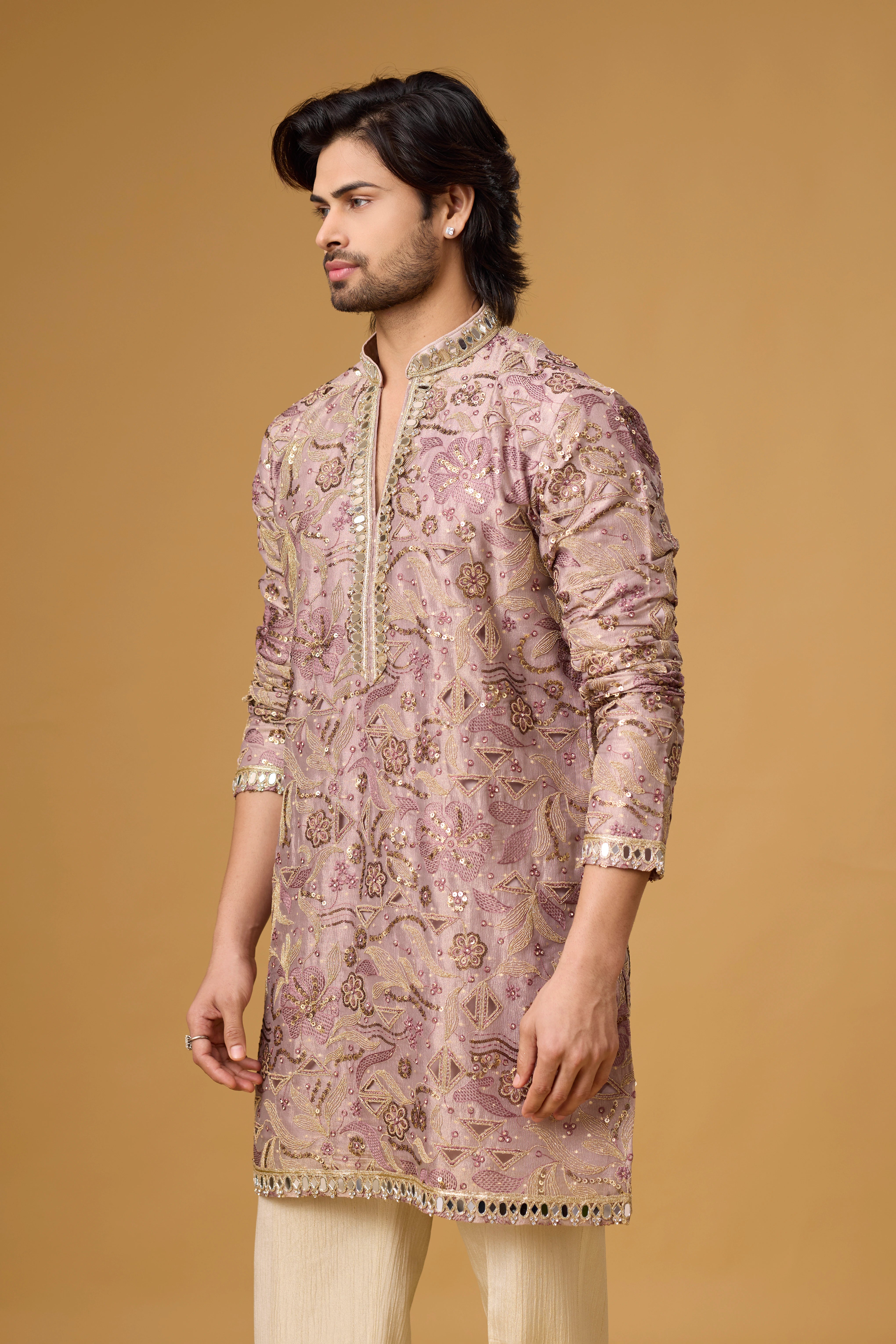 Buy Zari Embellished Kurta Set for Men Online India | Mahavir NX