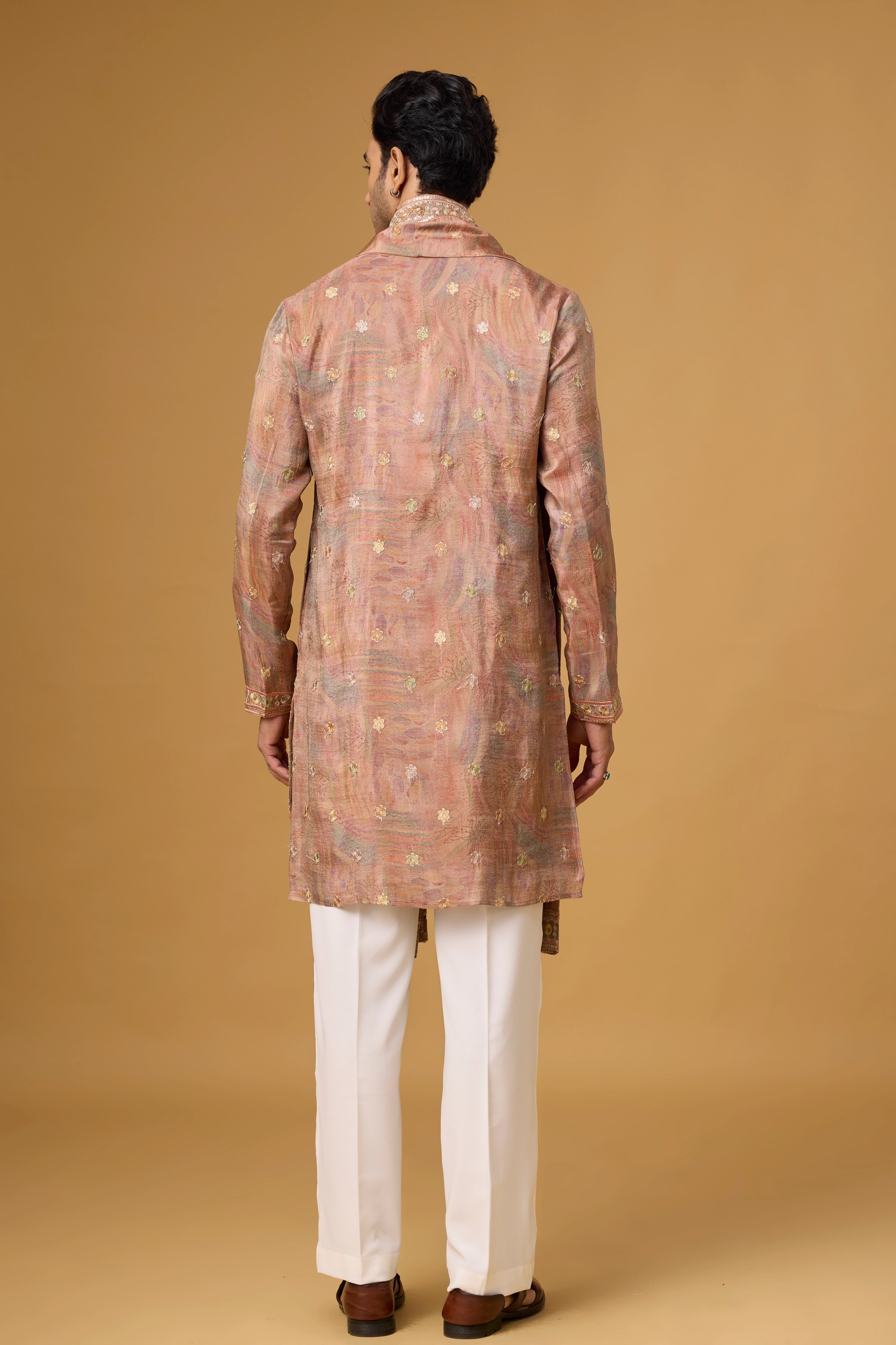 Buy Floral Border Kurta Set for Men Online India | Mahavir NX