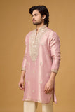 Blush Rose Floral Embroidered Kurta Set
