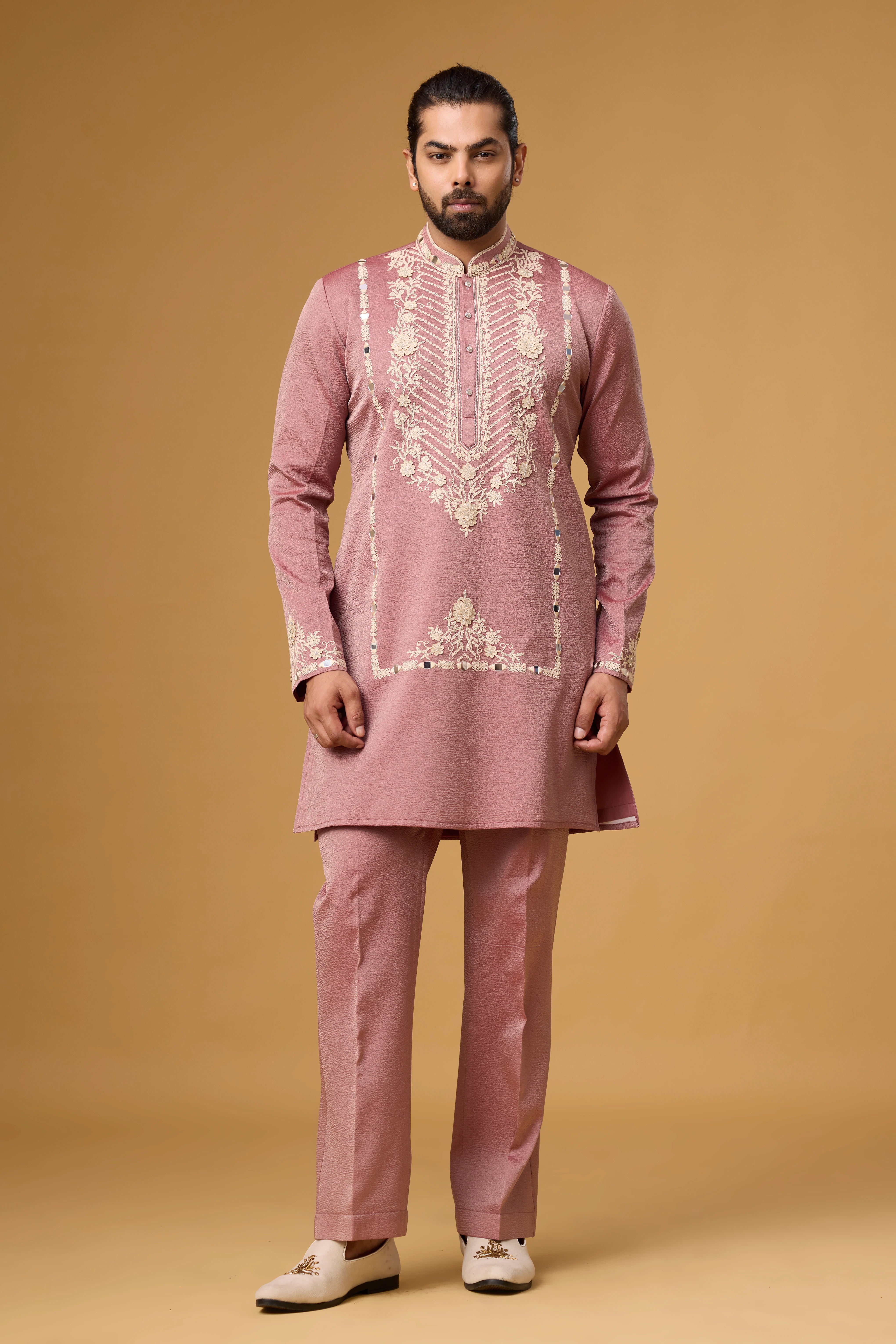 Heritage Floral Kurta for Men – Wedding Ethnic Wear | Mahavir NX