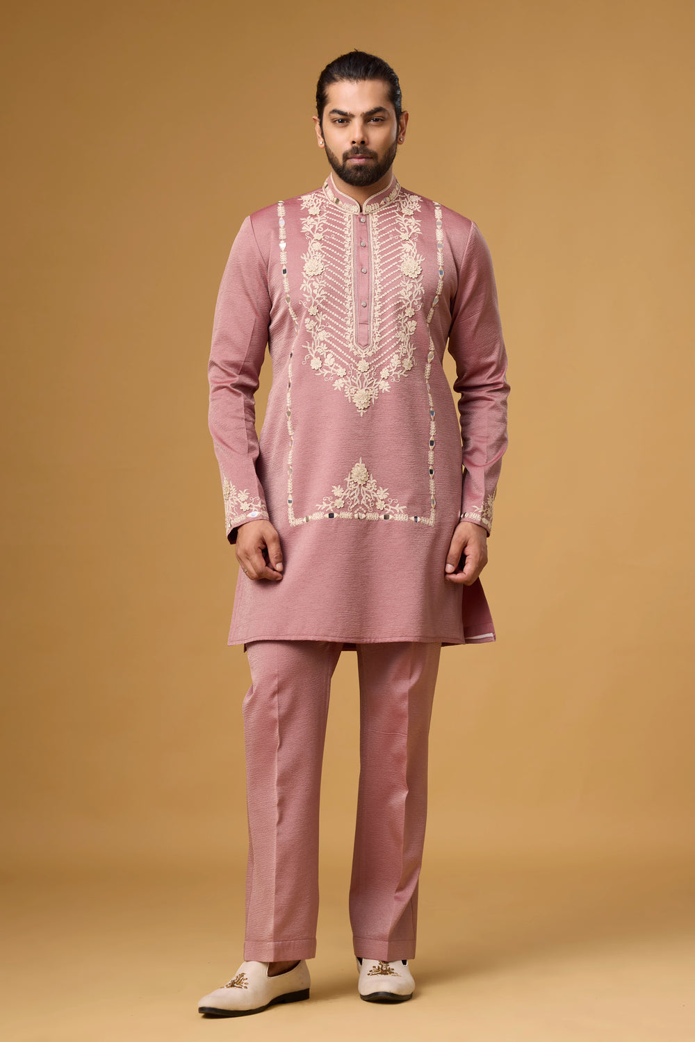 Heritage Floral Kurta for Men – Wedding Ethnic Wear | Mahavir NX