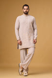 Ivory Botanical Embroidered Kurta Set