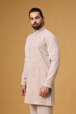 Ivory Botanical Embroidered Kurta Set