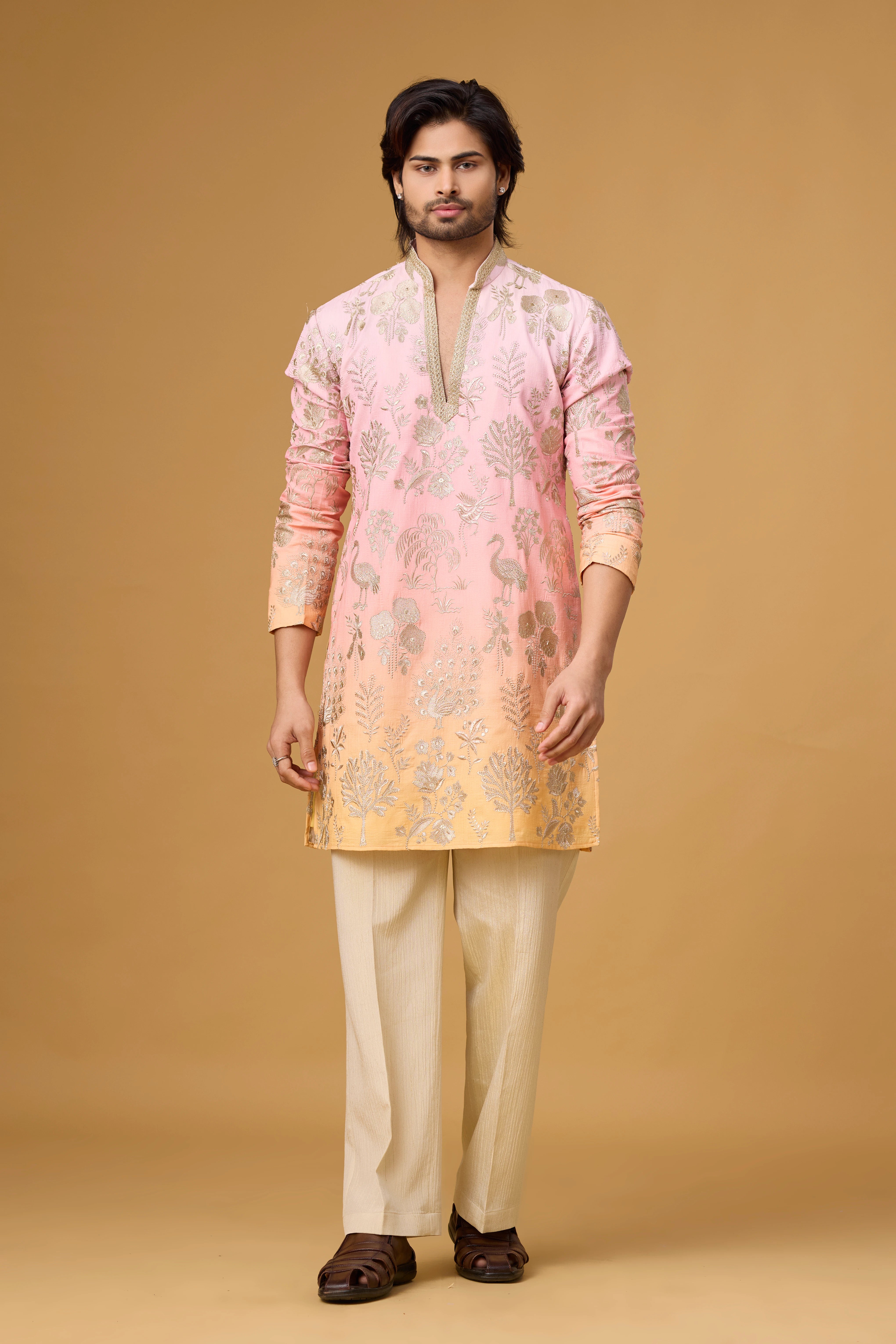 Blush Bloom Embroidered Kurta Set