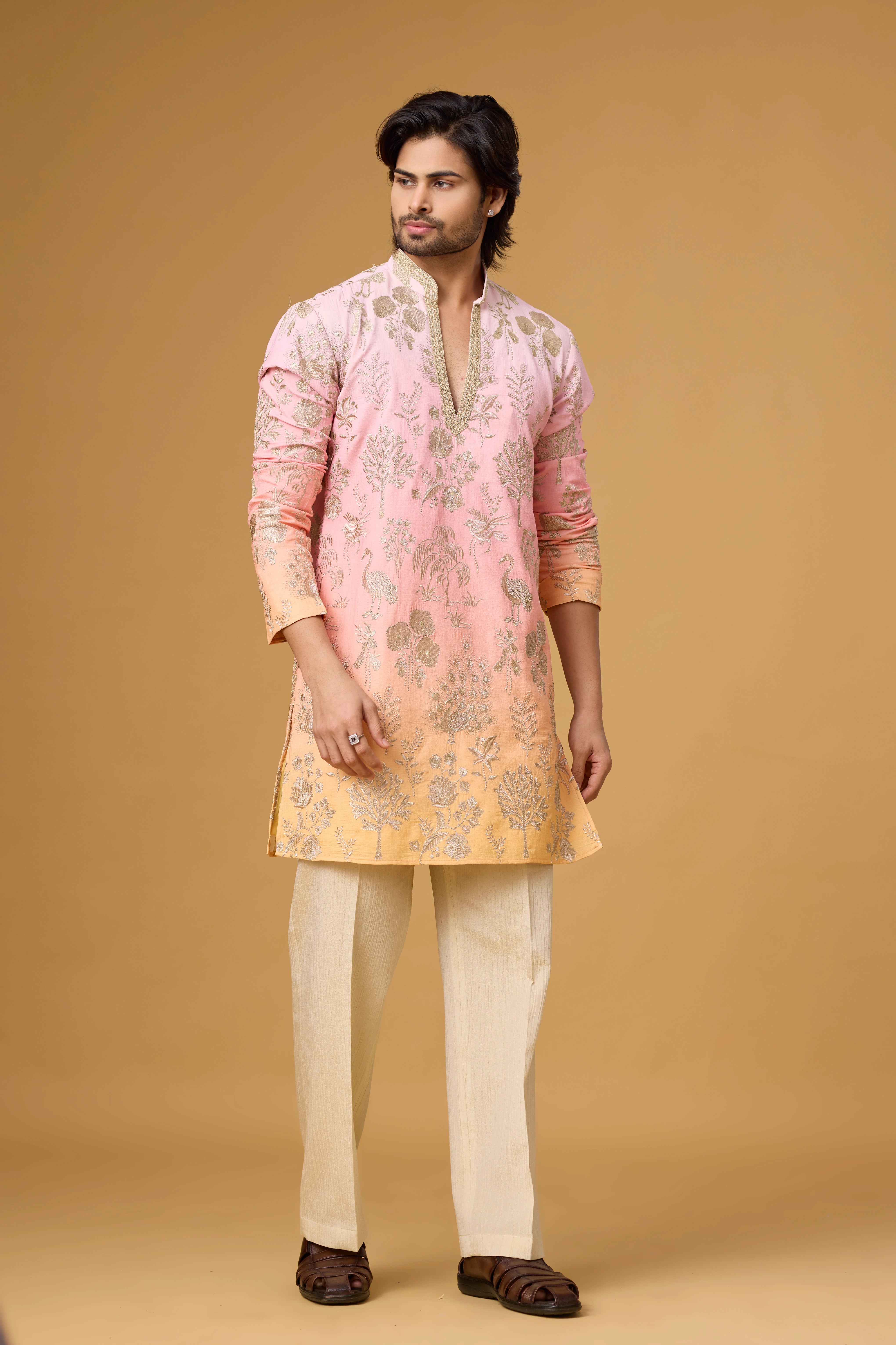 Blush Bloom Embroidered Kurta Set