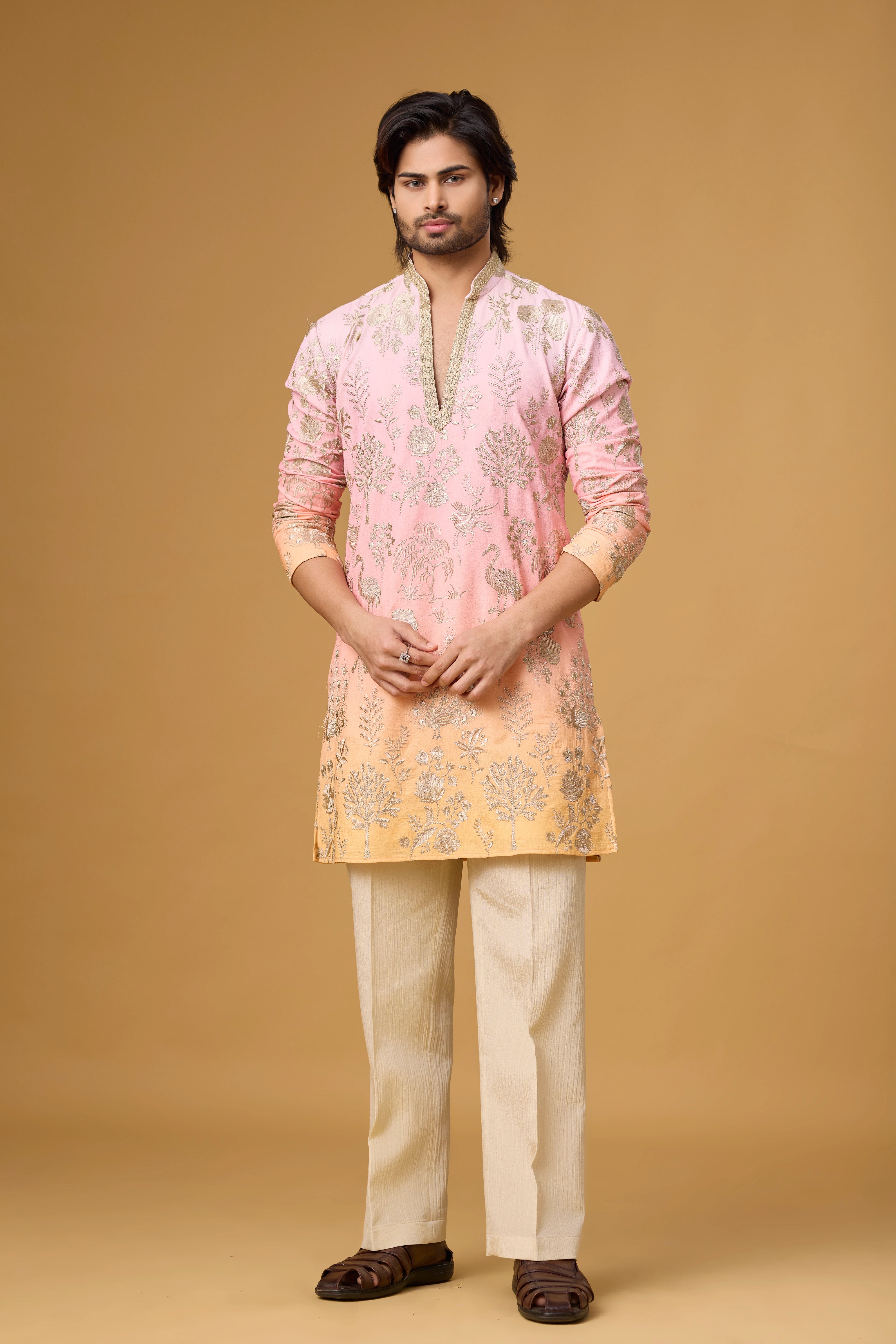 Blush Bloom Embroidered Kurta Set