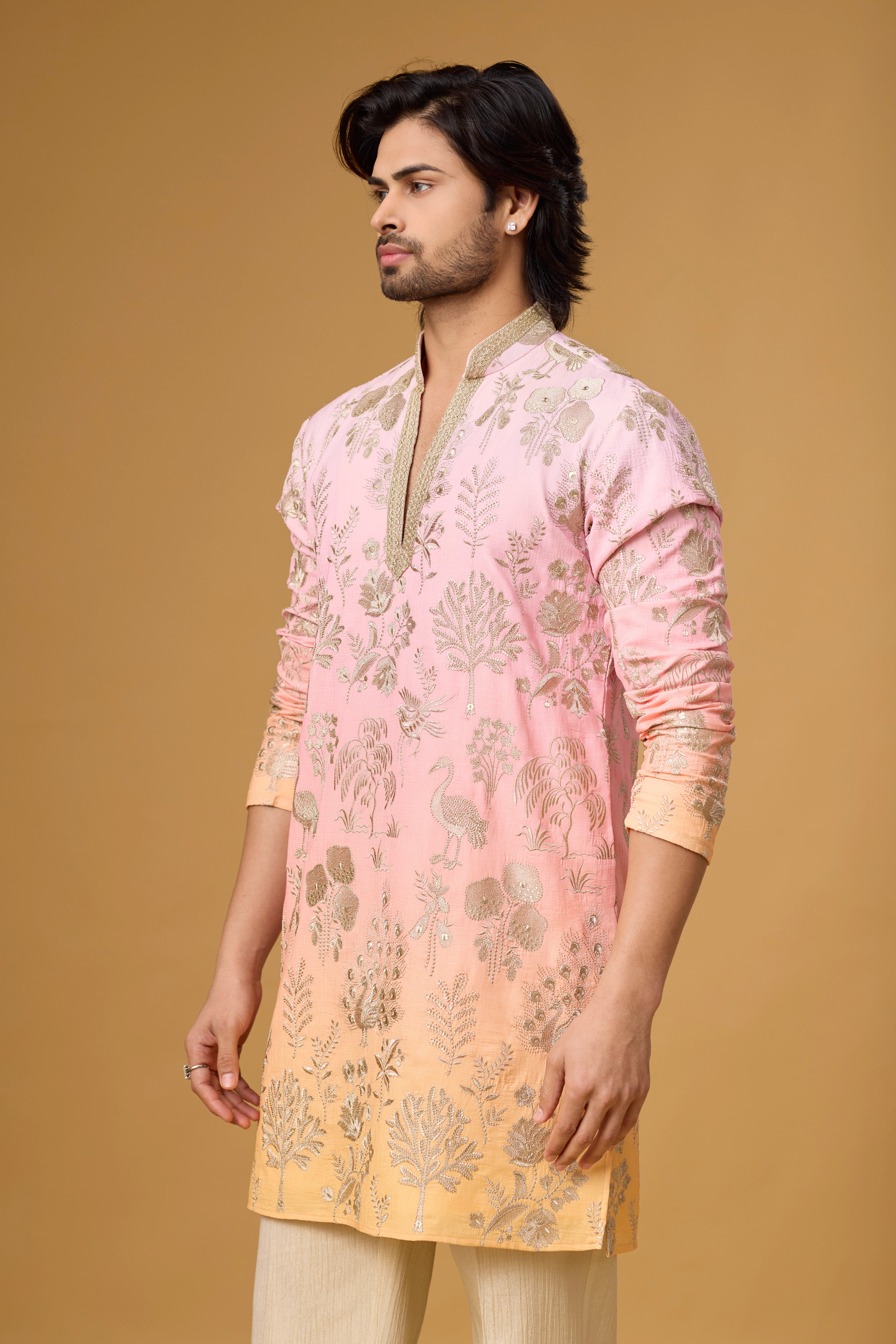 Blush Bloom Embroidered Kurta Set