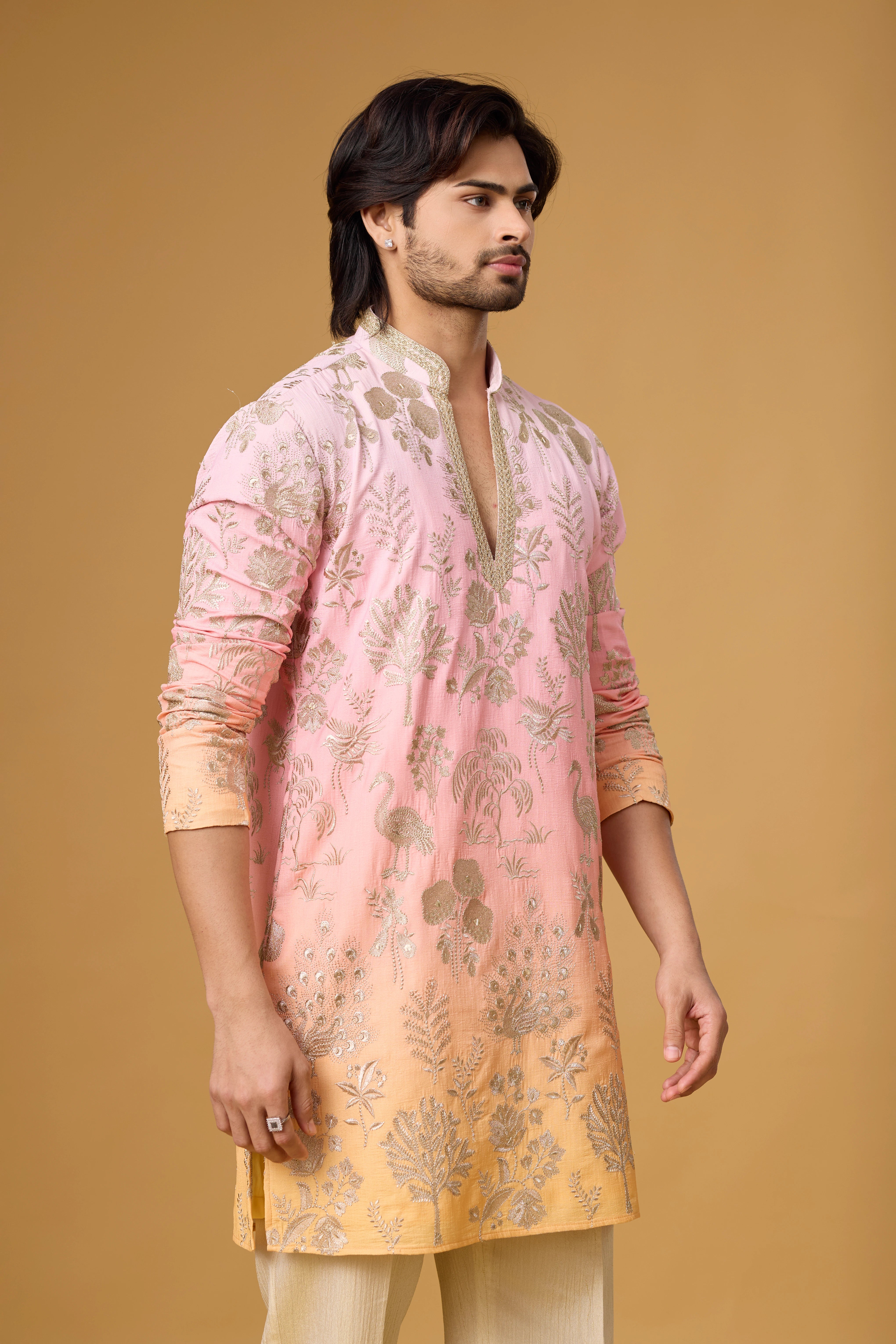 Blush Bloom Embroidered Kurta Set
