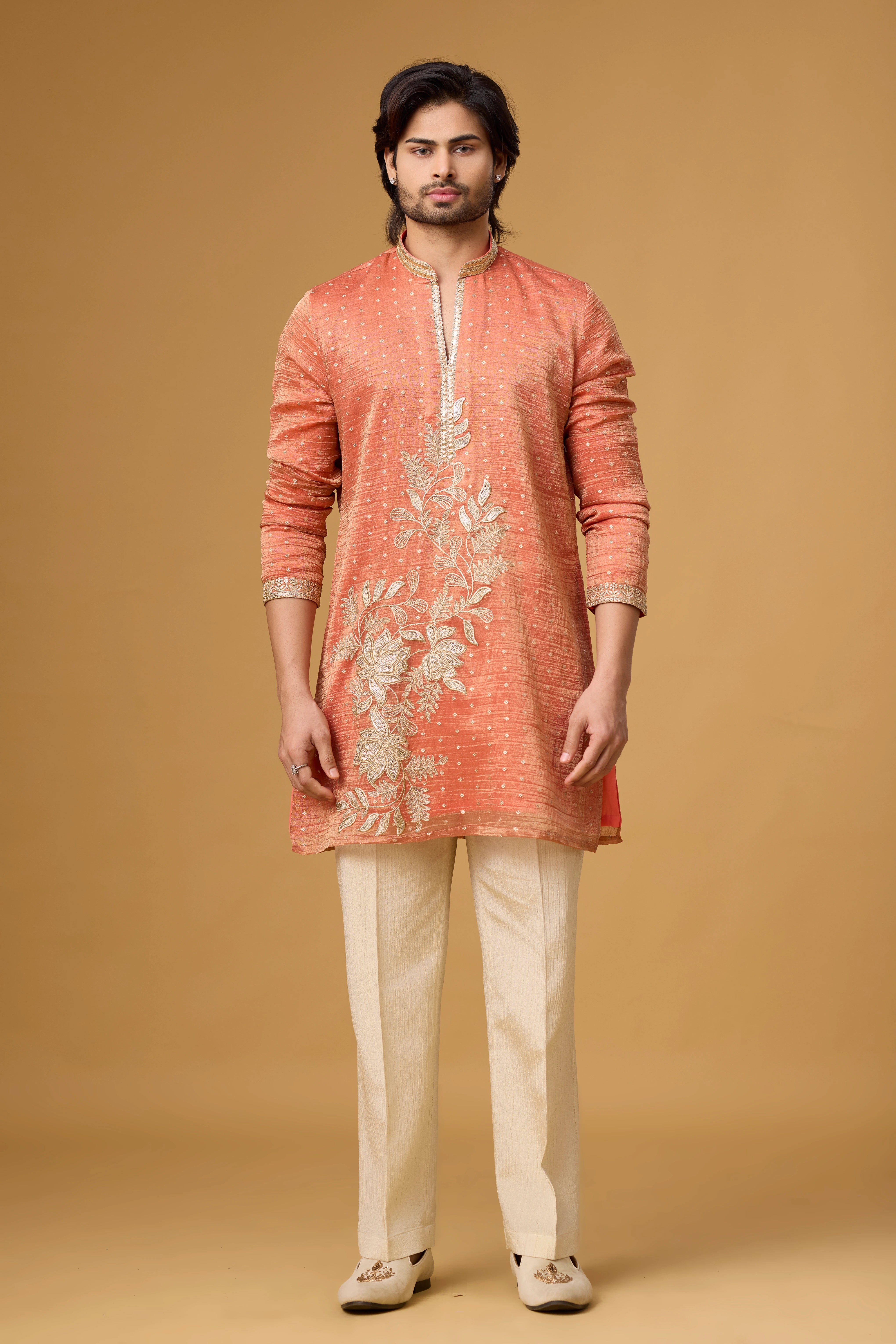 Coral Vine Embroidered Kurta Set
