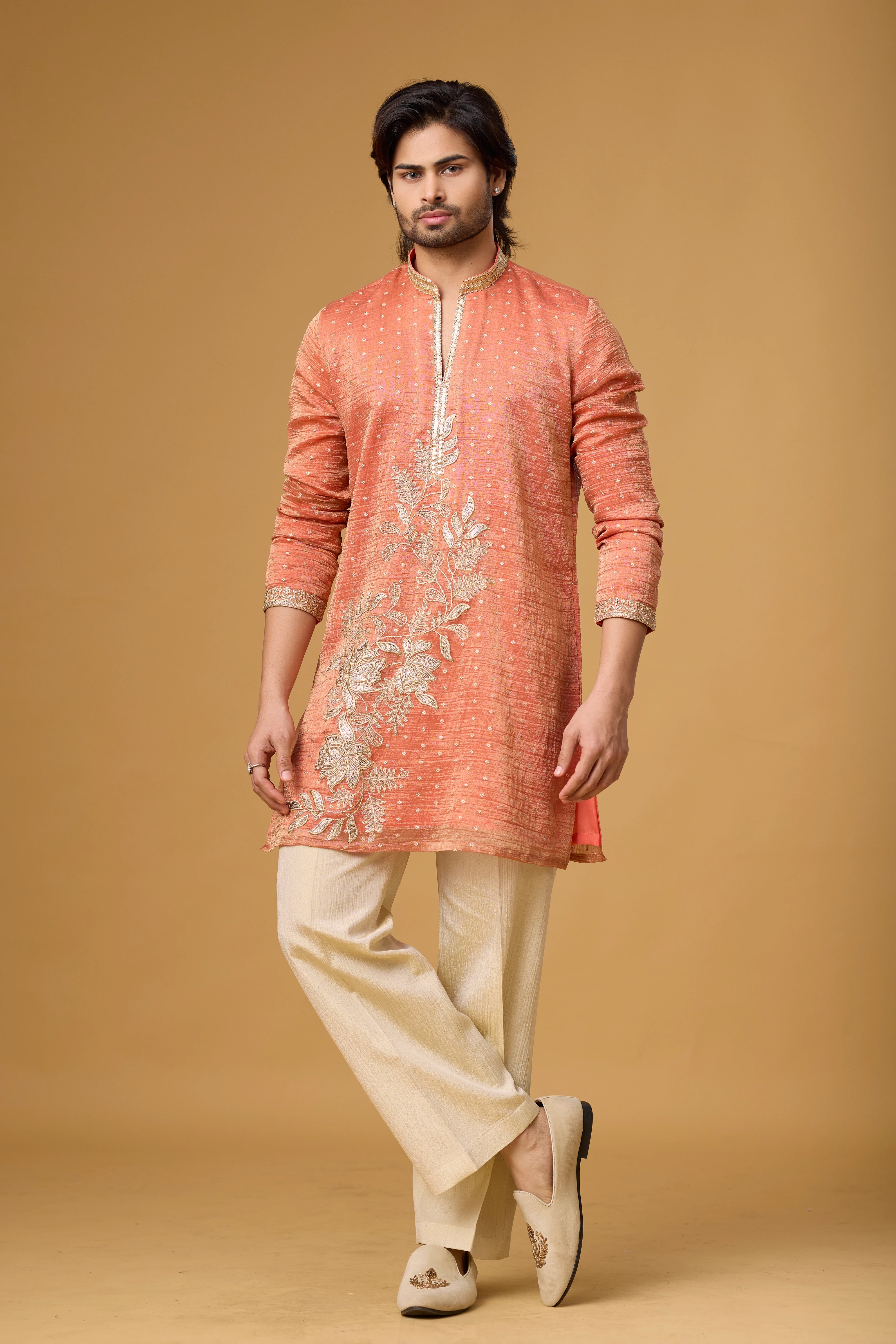 Coral Vine Embroidered Kurta Set