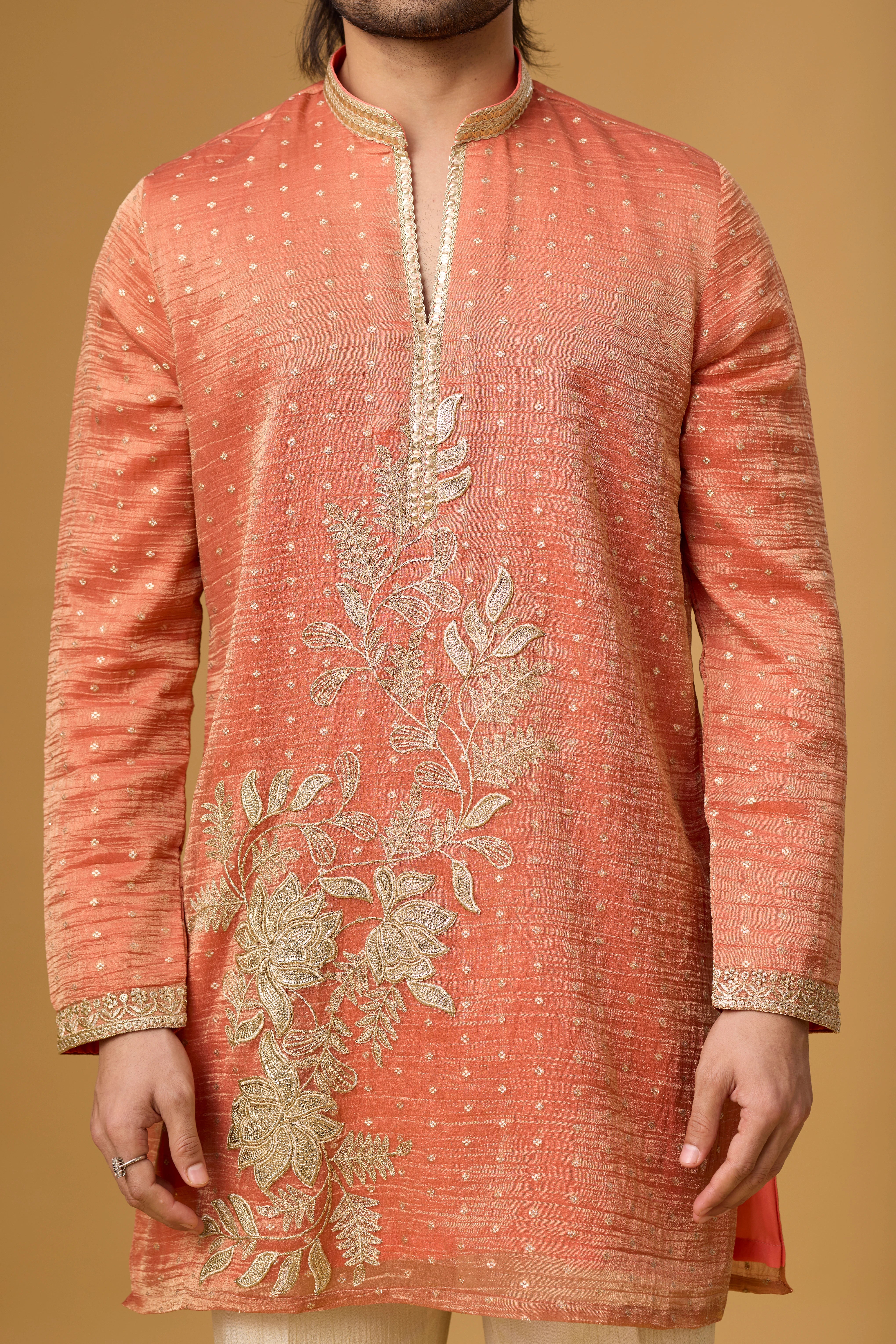 Coral Vine Embroidered Kurta Set