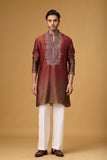 Regal Burgundy Heritage Embroidered Kurta Set