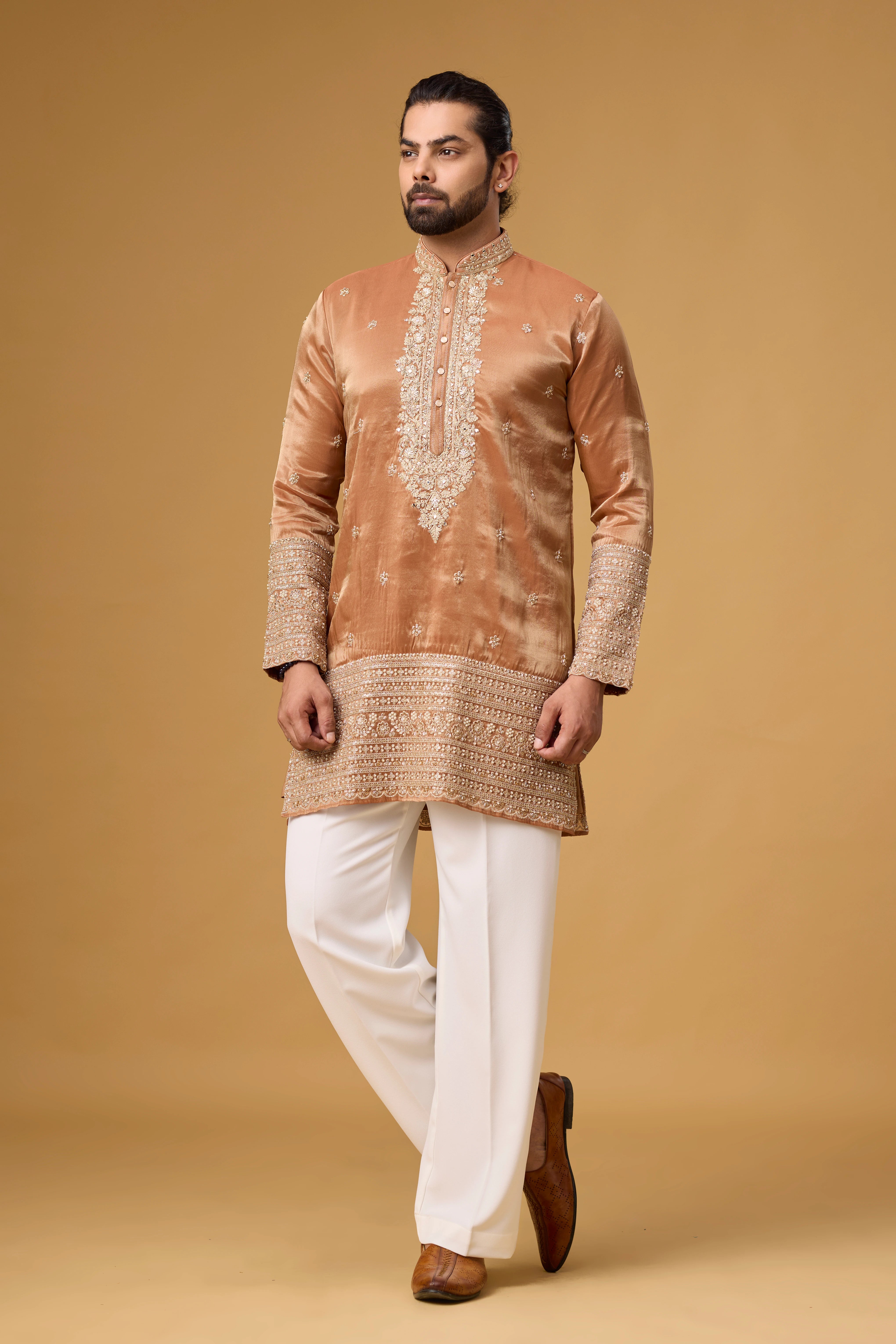 Copper Royale Embroidered Kurta Set