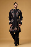 Thread Work Floral Kurta for Men – Wedding Ethnic Wear | Mahavir NX
