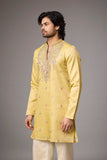 Golden Yellow Heritage Embroidered Kurta