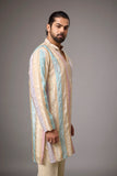 Pastel Multicolour Heritage Embroidered Kurta Set
